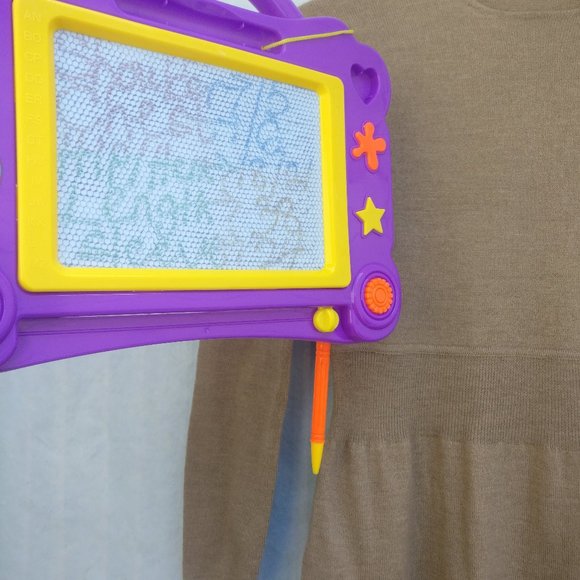 Simple Wool ribbed Knit Sweater Dress 100% Merino Wool, Camel brown - Picture 6 of 6